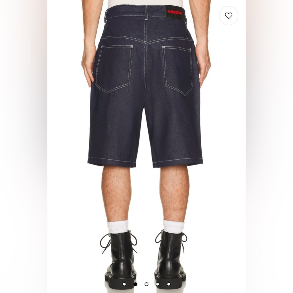 Pleasures x Zero Skateboards Skull Jorts in Denim // Size 34 - Picture 2 of 5